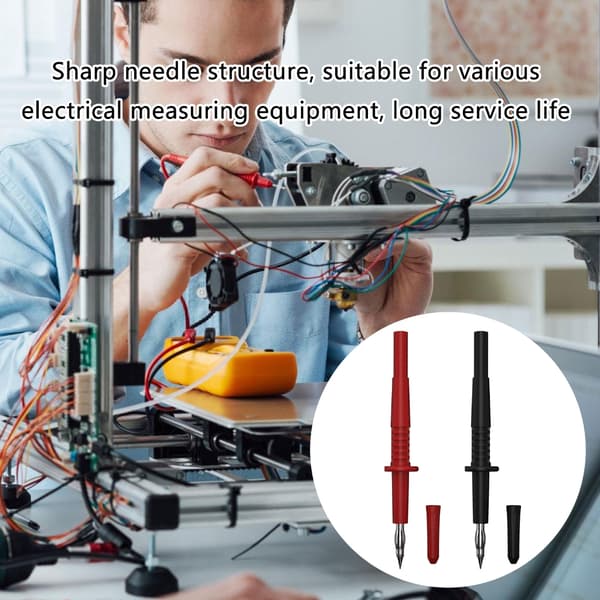 Effektive 4mm Lanterner Spiss Multimetersonder 104.5mm for diverse testbehov