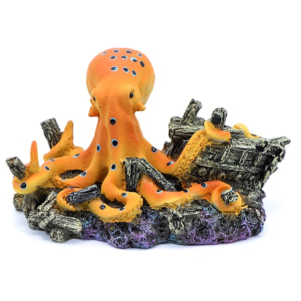 Akvarium dekoration Octopus Hideout Shelter Resin Cave til fisk rejer
