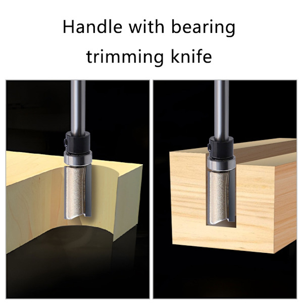 1/4\" Skaft Lige Fløjte Trim Bit Fræser Til Træfræsere Bits Træarbejde