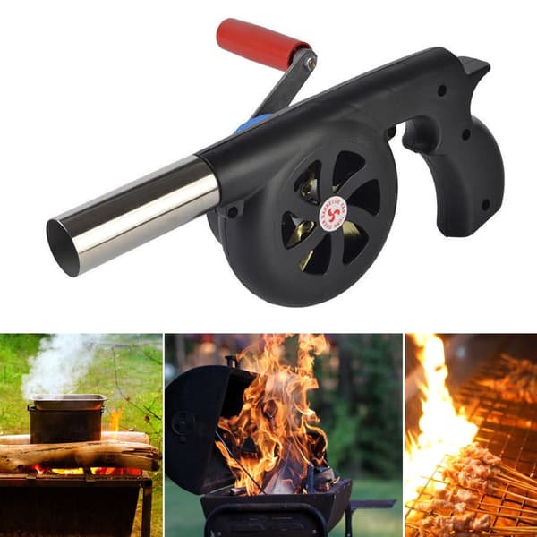Barbecue Luftblæser Hurtig Ild Bælg Manuel Luftblæser Håndsving BBQ Ventilator