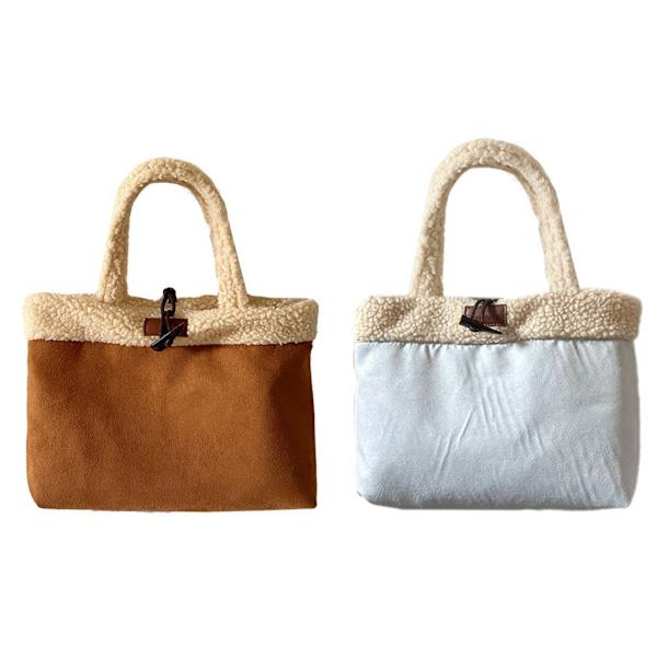 Stilfuld og praktisk Bucket Bag til Kvinder og Piger Håndtaske Bær eller Hold Silver gray