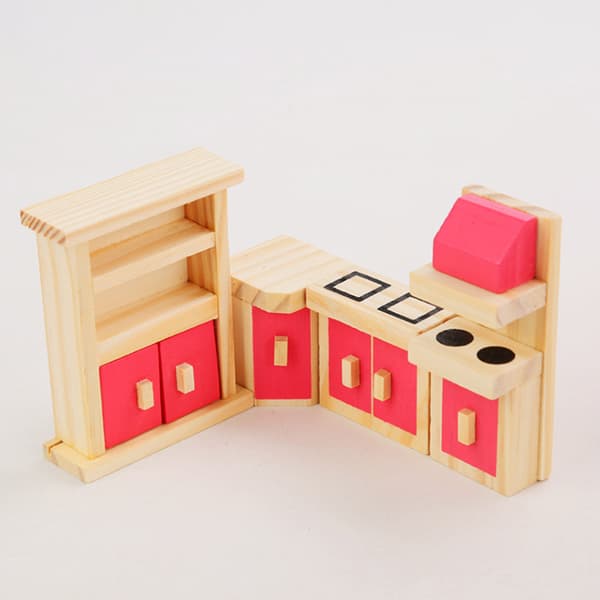 Minikök Vardagsrumsmöbler DIY Modell Dockhusprydnad Bjds för Docka Ac