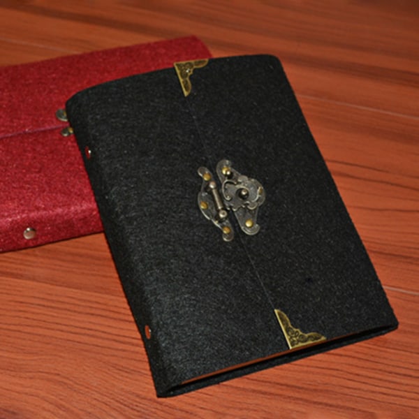 Retro reseanteckningsbok med lås för nyckel Dagbok Planerare Journal Anteckningsblock Kraftpapper Affärsskiss Skriva Violet