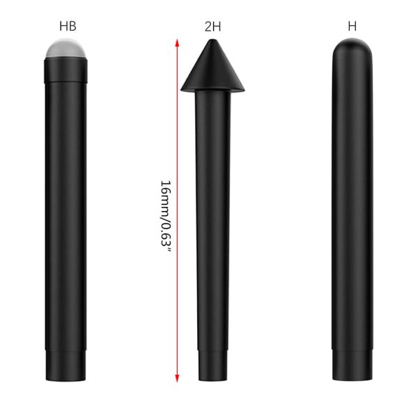 Stylus Pennspetsar (3st HB/2H/H Typ) Ytpennas ersättningssats för SurfacePro4 / 5 / 6 / 7 Original Penna