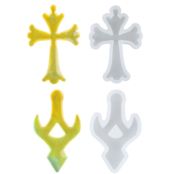 10x för kreativ kristall för kors form Handgjord hängande form för gör-det-själv-konsthantverk smycketillverkning Deco