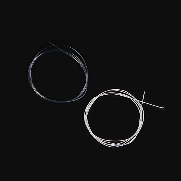 1 Set 6st Hållbara 99cm Silver Nylonsträngar För Akustisk Klassisk Gitarr