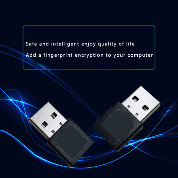 Mini USB fingeravtrycksläsare för Windows 10 360° för Touch Speedy Matching Multi Biometric Security för Key Anti-Spoofing