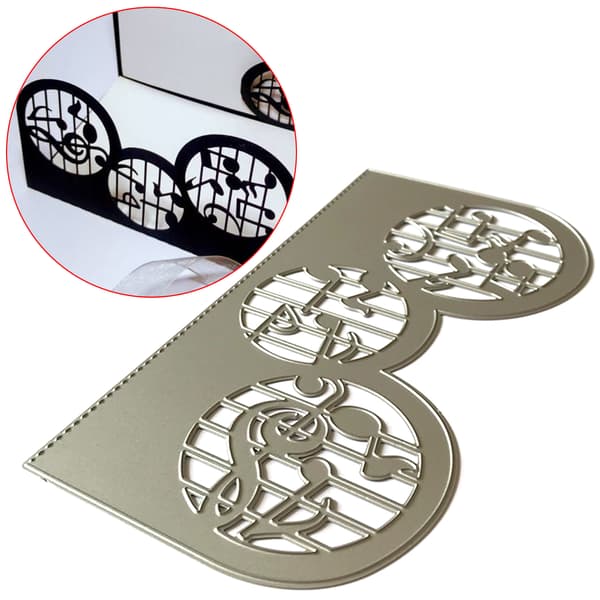 Musiknot Skärmallar Stencil Mall Kolstål Material Silver