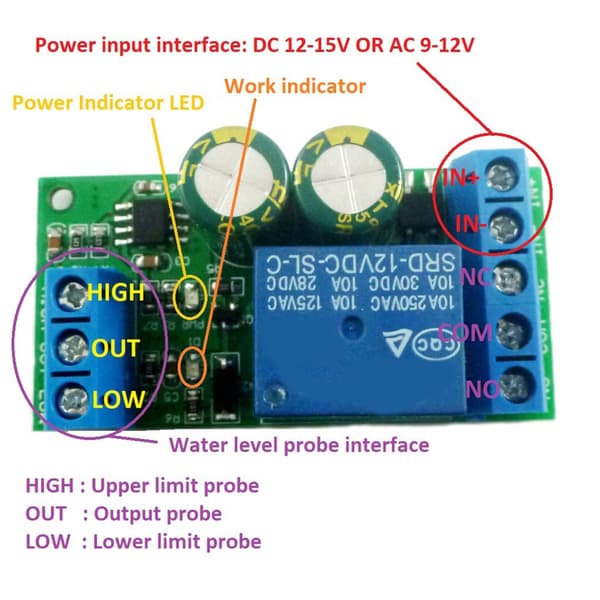 12V Væskemanager Transducer Komponent Automatisk Ventilator Sikkerhed Transmit Output