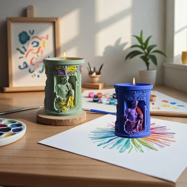 Kunststatue Silikoneforme til Epoxy Resin Blomstervase Penholder Organizer