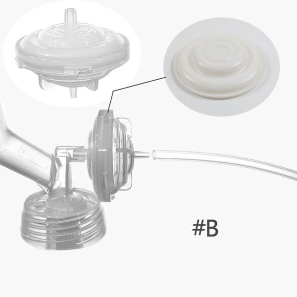 Bröstpump Silikonmembran Silikonventiler Tillbehör Förhindrar kontaminering & ökar pumpningen för S2/9 Plus null - B