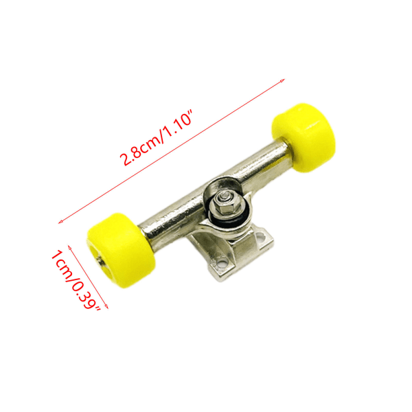för Tech Deck Truck Hjul för Mini Finger Skateboard Rullskridskoskoter Interaktiv figurin Skateboard Tillbehör Paket med 2 White