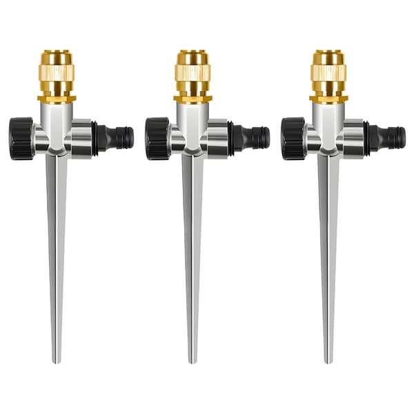 3 kraftige vanningspinner i jern for solid plassering i bakken