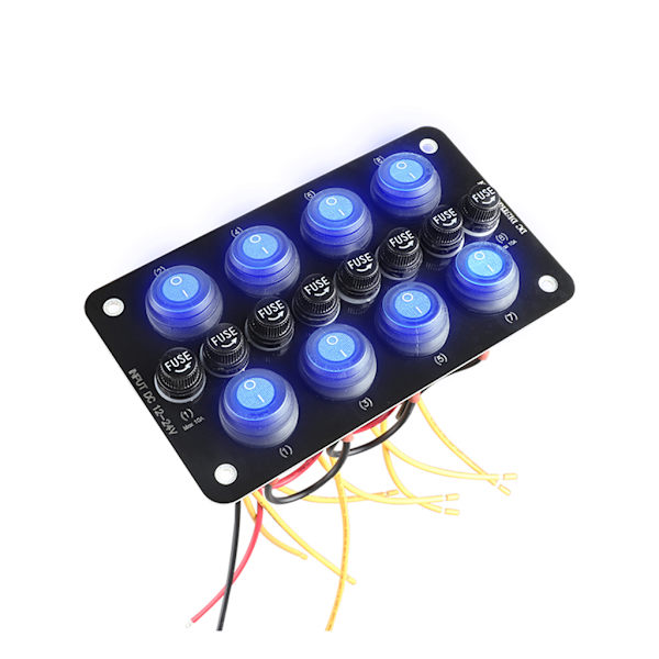 8 positioner tænd/sluk Opladerstikpanel USB strømstikkontakt til lastbilskibe