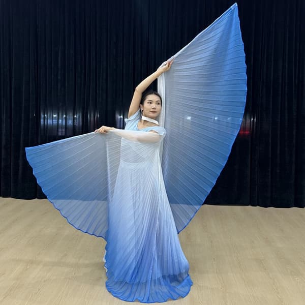 Kunstnerisk håndmalede silkechiffonvifter til elegante dansebevægelser
