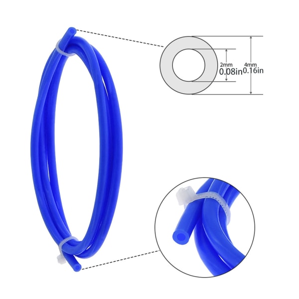 Blått PTFE-rör Teflonto Bowden-rör 1,75 mm filament bärbart rörskärblad