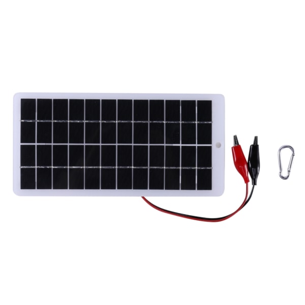 Solpanel 10W 12V polysilikonepoxipaneler Bärbar solcell DIY 250x120mm för 9-12V batteriladdning för utomhusbruk