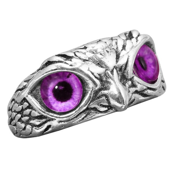 Vintage Uggla Ring Förlovningsringar Smycken Presenter för män och kvinnor Purple