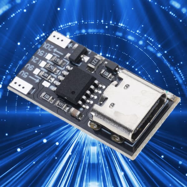 Programmerbar USB C Strømadapterkort 9V 12V 15V 20V Justerbar Udgang