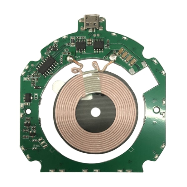 Højkvalitets standard 10W hurtig trådløs opladermodul sender PCBA kredsløbskort + spole gør det selv-opladning