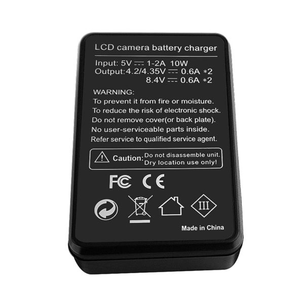 Kompakt BP511 LCD dubbelplatsladdare USB laddningsbas för 10D, 20D, 30D, 40D, 50D, D60, MV630i, MV700 kamerabatteriladdare