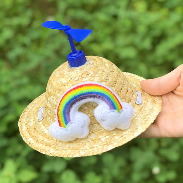 Pieni lemmikkieläinten olkiaurinkohattu Ihana asuhattu koirille Pentu Mini Bucket Hat Summer Sun Suojahattu cap Tyttö Pojat