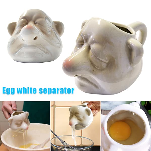 Kreativ Äggseparator Keramisk Äggula Vit Separator Hushållsmatlagning Ba
