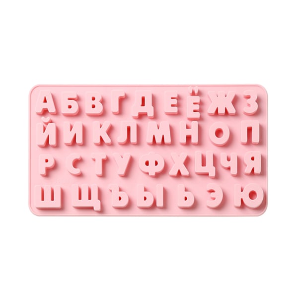 Ryska bokstäver Form Handgjorda form Fondantformar Baktillbehör Pink