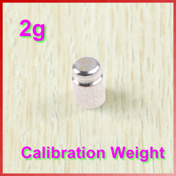 2 g Gram Kalibrering Vikt Precision Smyckesvåg Digital Pocket Balance Test