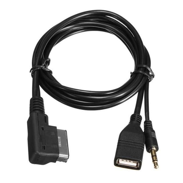 AUX-adapter 140 cm langt kabel musikinterface AMI MMI til 3,5 mm lydkabel til A6