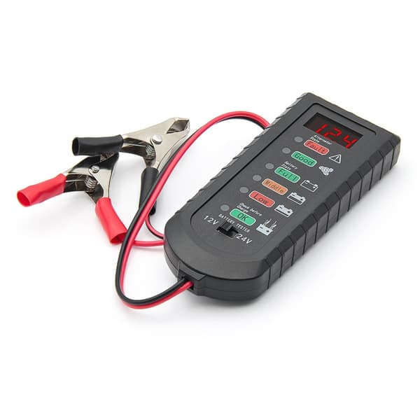 Digital batteritester til 12V 24V systemer, letvægts ABS-konstruktion