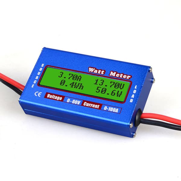 Wattmätare 100A Hög Precision LCD-skärm RC Watt Amp Meter Effektanalysator