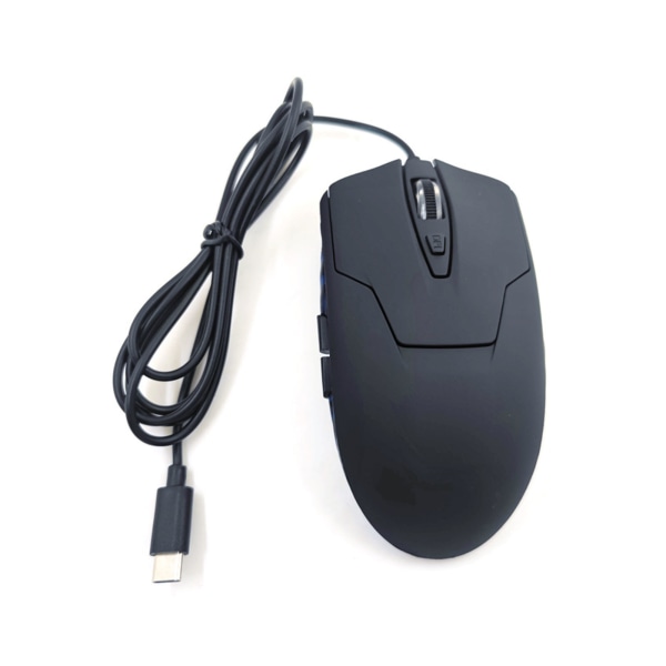 Typ C trådbunden mus Optisk spel USB C mus Blå RGB-ljus för bärbar dator