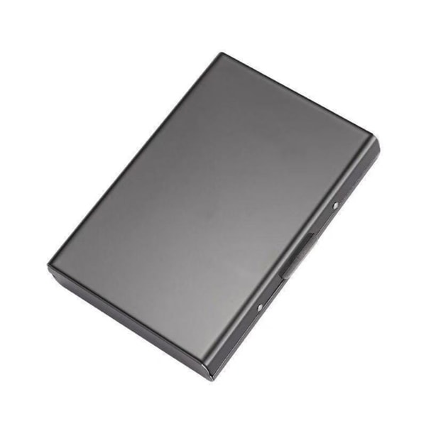 Rustfritt stål blokkerende kredittkortholder kort for etui Pocket Wallet Organiz Silver