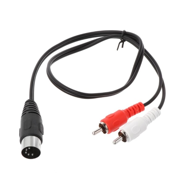 0,5 M/1,5 M 5 Pins Din Hanne til 2 RCA Hanne Audio Video Adapter Kabel Ledningsledning Konnektor