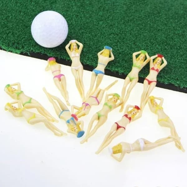 Happy Bikini-tema Golf Tees Sæt Premium Plastik Konstruktion Ideel Til Golffans