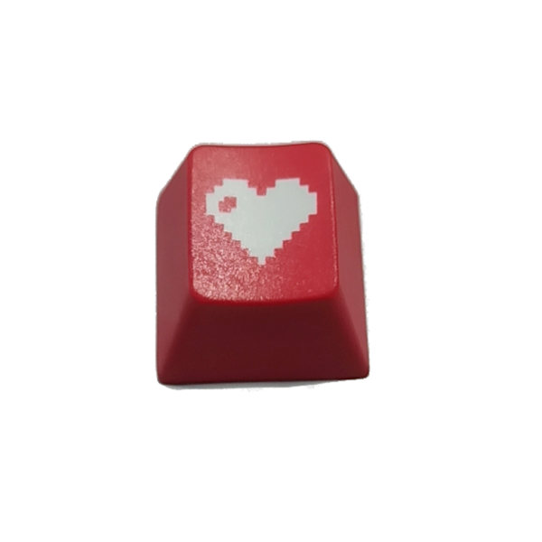 OEM Profil ABS Keycap för Mekaniskt tangentbord Mx Switch Röd Kärlekshjärtamönster