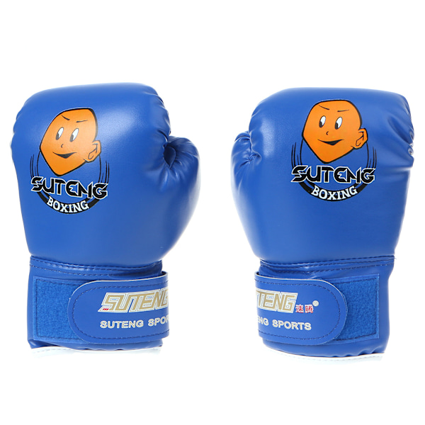 Barn Boxningshandskar för Barn MMA Punching Bag Kickboxing Muay Thai Ungdom Blue