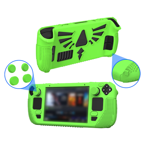 Soft for Shell förvaring för case för ångdäck Spelkonsol Silikonresor för case Cover för ångdäck med 4 joystik