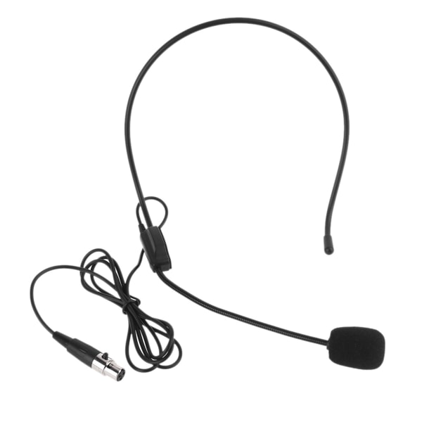 Universal XLR 3-stifts trådbunden mikrofon för head Wear Guide Kondensatormikrofon för högtalare för Tour Guide Undervisningsföreläsning