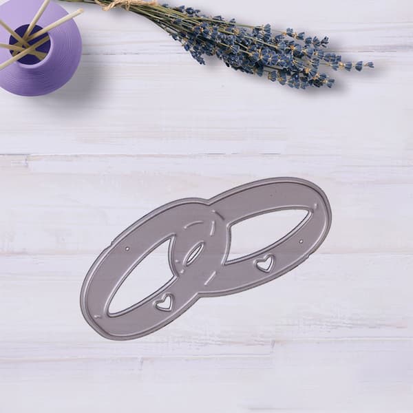 Bryllupsringe Metalskære Dies til DIY Scrapbooking Dagbogsudsmykninger
