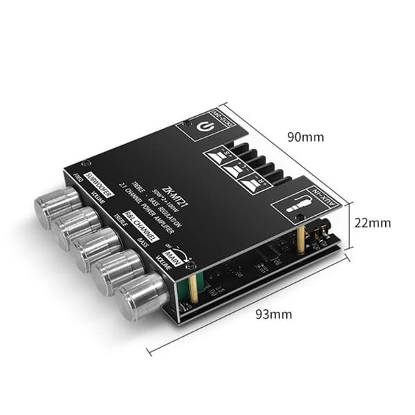 MT21 50Wx2+100W Forsterkermodul 24Bit 192kHz Dekoding Bluetooth-kompatibel