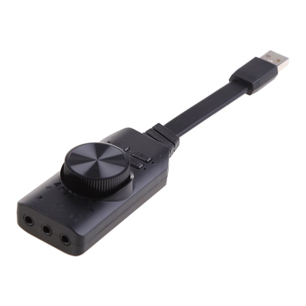GS3 Virtual 7.1 Channel Ljudkort Adapter USB Audio 3.5mm Headset för Notebook