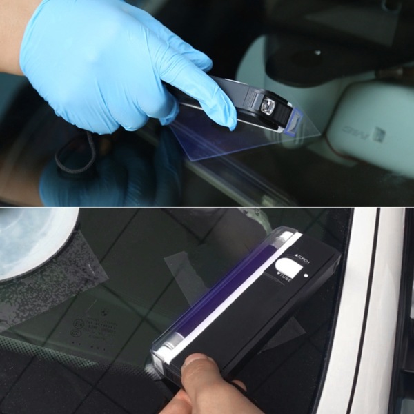 Handhållen bilglas reparation Hartshärdning Skuggfri självhäftande Led UV-härdningslampor