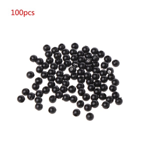 100 st 3-12 mm svart säkerhet för dockögon Sy pärlor för DIY-björnstoppade leksaker 4MM