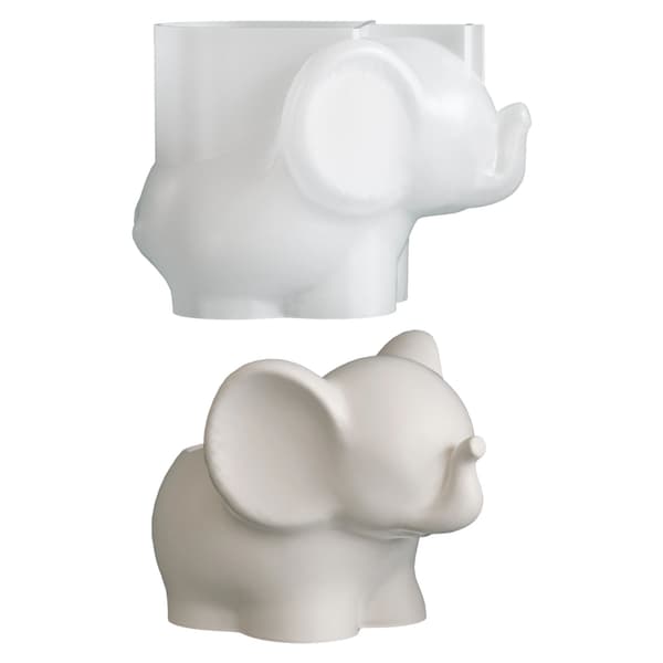 3D Elefant Silikone Lysestageforme Til Resin Støbning Lysbeholder