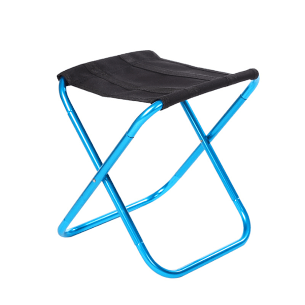Utomhus Camping Bärbar Fällbar Stol Aluminium Fällbar Fiske Stol Pall Blue