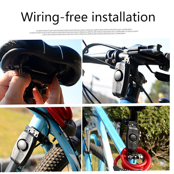 Fjernbetjening Trådløs Cykel Sikkerhedsalarm USB Opladning Cykel Tyverisikring Lås Hængelås Enhed Cykling Tilbehør