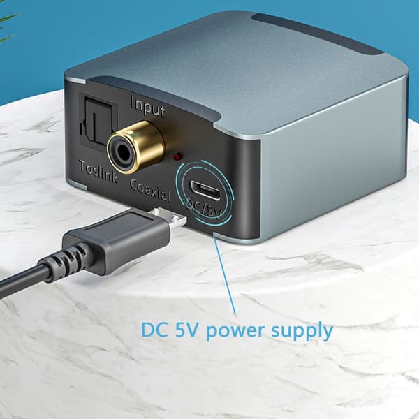 Lyd Optisk SPDIF Input 3,5 mm Digital til Analog Konverter til Hjemmet