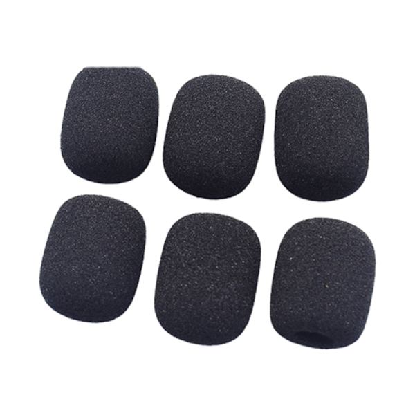 6 pakker Headset Mikrofon Svamp Skum Cover Skum Mikrofon Forrudebeskytter